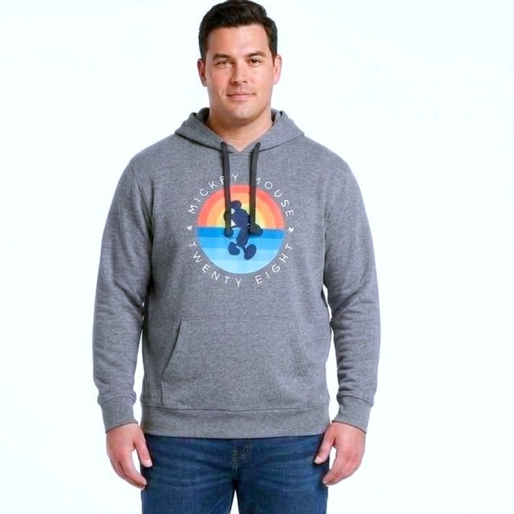 NEFF x Disney Mickey Mouse 28 Gray Graphic Hoodie | Size XL